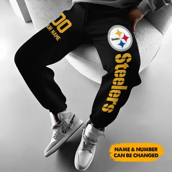 Pittsburgh Steelers Pocket Long Pant Custom Name Joggers BGJGPSP180