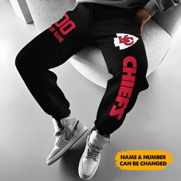 Kansas City Chiefs Pocket Long Pant Custom Name Joggers BGJGPSP181