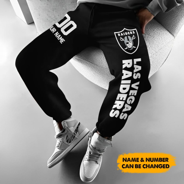 Las Vegas Raiders Pocket Long Pant Custom Name Joggers BGJGPSP192