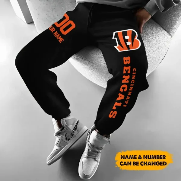 Cincinnati Bengals Pocket Long Pant Custom Name Joggers BGJGPSP194