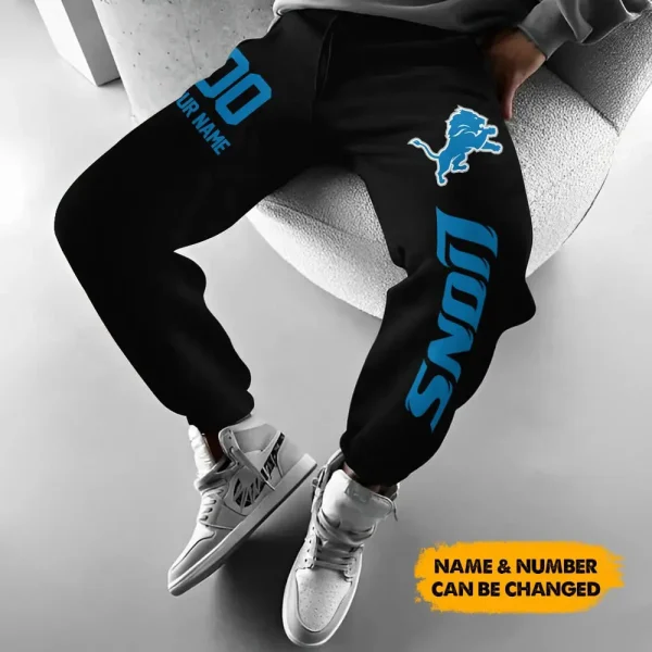 Detroit Lions Pocket Long Pant Custom Name Joggers BGJGPSP201