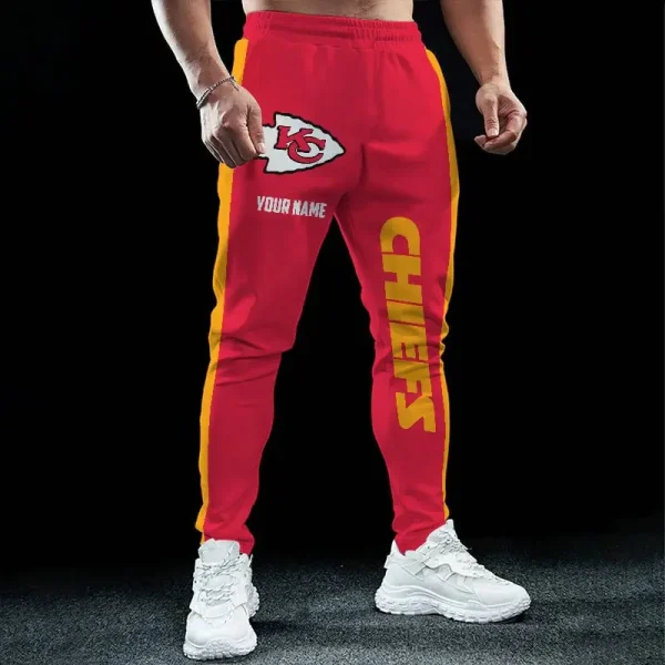 Kansas City Chiefs Pocket Long Pant Custom Name Joggers BGJGPSP203