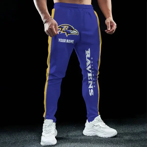 Baltimore Ravens Pocket Long Pant Custom Name Joggers BGJGPSP216