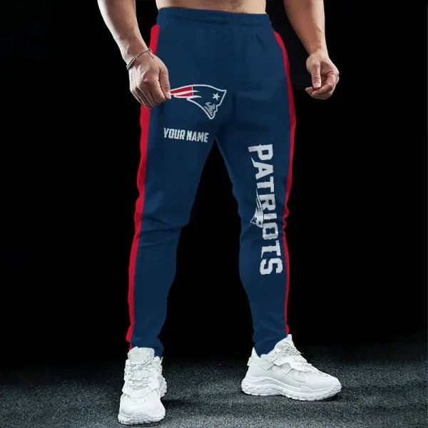 New England Patriots Pocket Long Pant Custom Name Joggers BGJGPSP217