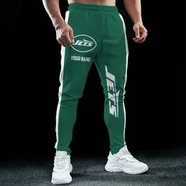 New York Jets Pocket Long Pant Custom Name Joggers BGJGPSP225