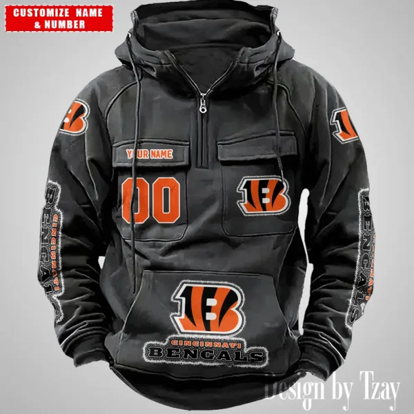 Cincinnati Bengals Drawstring Vintage Men Hoodies AZVMHD613