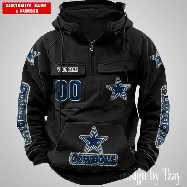 Dallas Cowboys Drawstring Vintage Men Hoodies AZVMHD615