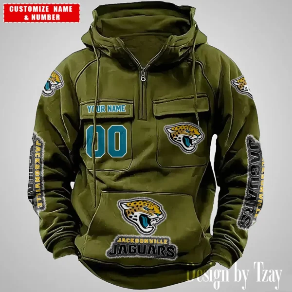 Jacksonville Jaguars Drawstring Vintage Men Hoodies AZVMHD621