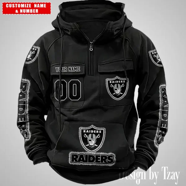 Las Vegas Raiders Drawstring Vintage Men Hoodies AZVMHD623