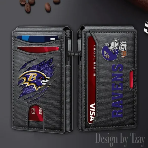 Baltimore Ravens Slim Minimalist Pocket Wallet SPTSWC084