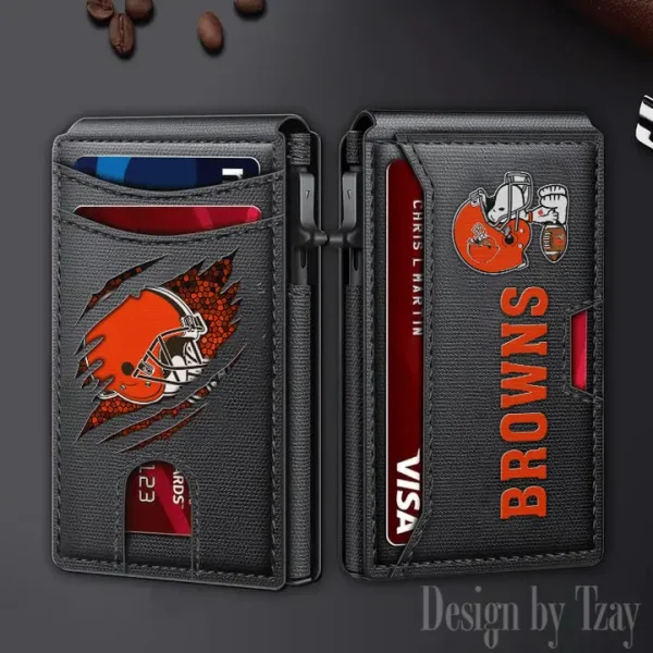 Cleveland Browns Slim Minimalist Pocket Wallet SPTSWC089