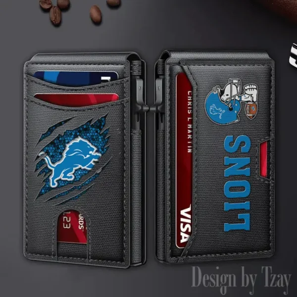 Detroit Lions Slim Minimalist Pocket Wallet SPTSWC092