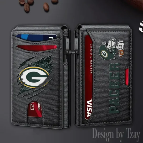 Green Bay Packers Slim Minimalist Pocket Wallet SPTSWC093