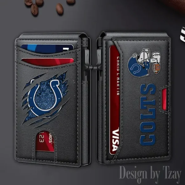 Indianapolis Colts Slim Minimalist Pocket Wallet SPTSWC095