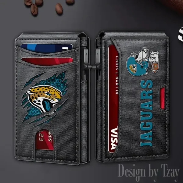 Jacksonville Jaguars Slim Minimalist Pocket Wallet SPTSWC096