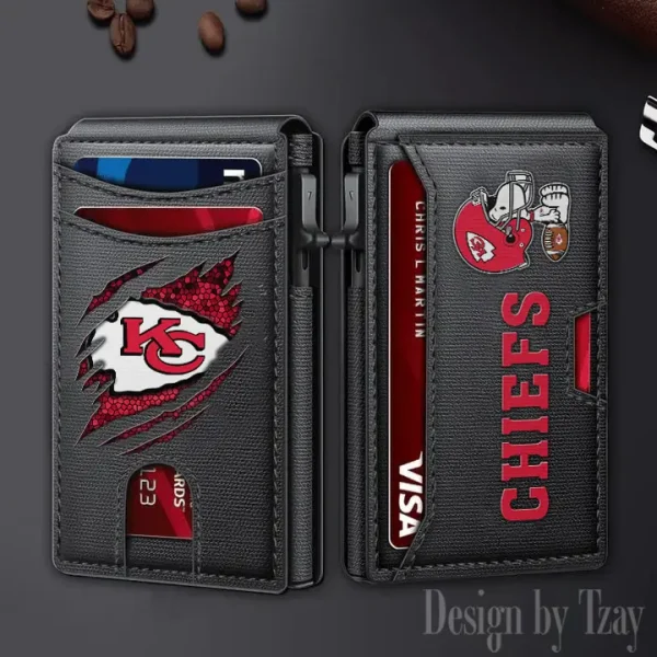 Kansas City Chiefs Slim Minimalist Pocket Wallet SPTSWC097