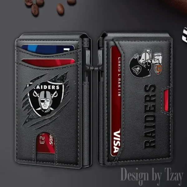 Las Vegas Raiders Slim Minimalist Pocket Wallet SPTSWC098