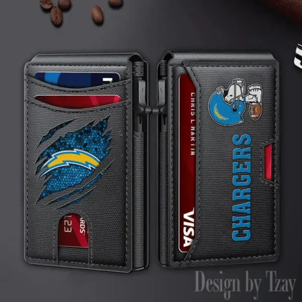 Los Angeles Chargers Slim Minimalist Pocket Wallet SPTSWC099