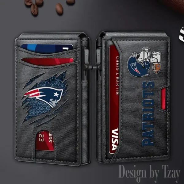 New England Patriots Slim Minimalist Pocket Wallet SPTSWC103