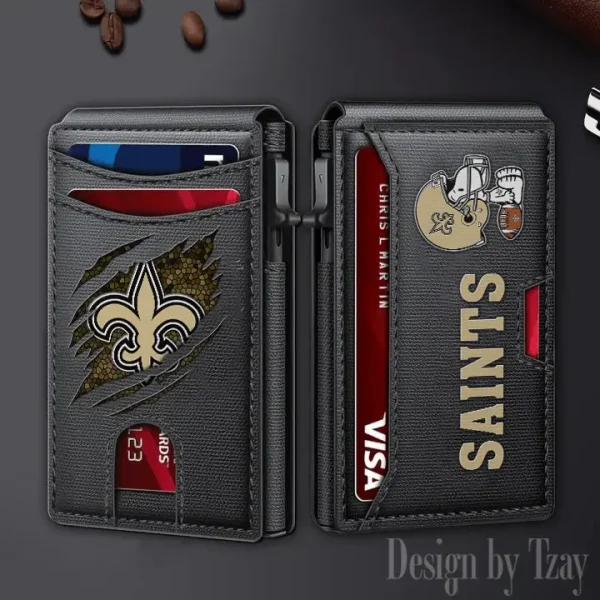 New Orleans Saints Slim Minimalist Pocket Wallet SPTSWC104