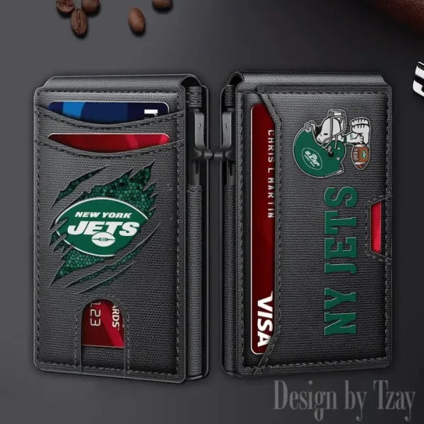 New York Jets Slim Minimalist Pocket Wallet SPTSWC106