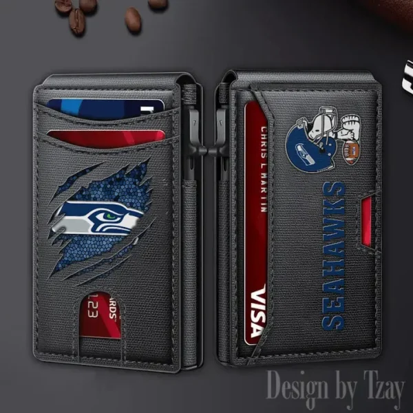 Seattle Seahawks Slim Minimalist Pocket Wallet SPTSWC110