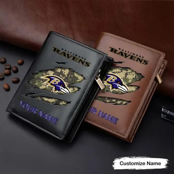 Baltimore Ravens Leather Vertical Wallet SPTLVW004