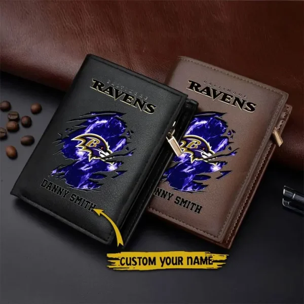 Baltimore Ravens Leather Vertical Wallet SPTLVW008