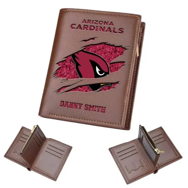 Arizona Cardinals Leather Vertical Wallet SPTLVW010 - Image 2