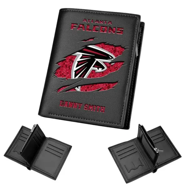 Atlanta Falcons Leather Vertical Wallet SPTLVW011 - Image 2