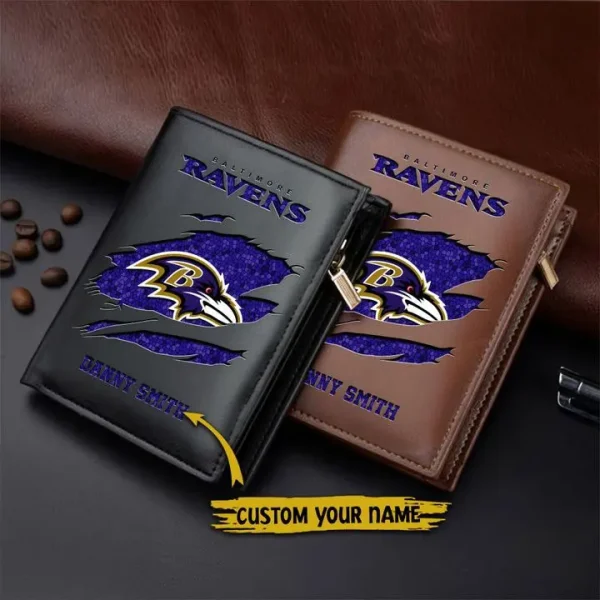 Baltimore Ravens Leather Vertical Wallet SPTLVW012