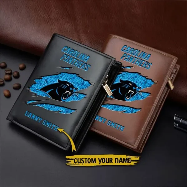 Carolina Panthers Leather Vertical Wallet SPTLVW014