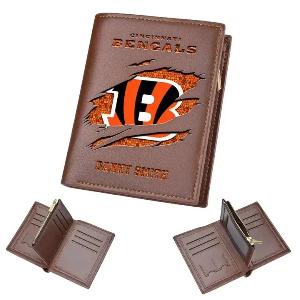 Cincinnati Bengals Leather Vertical Wallet SPTLVW016 - Image 3