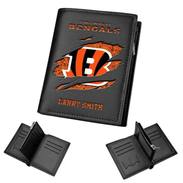 Cincinnati Bengals Leather Vertical Wallet SPTLVW016 - Image 2