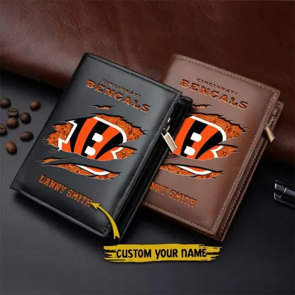 Cincinnati Bengals Leather Vertical Wallet SPTLVW016