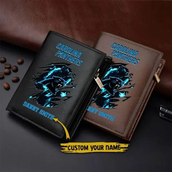 Carolina Panthers Leather Vertical Wallet SPTLVW020