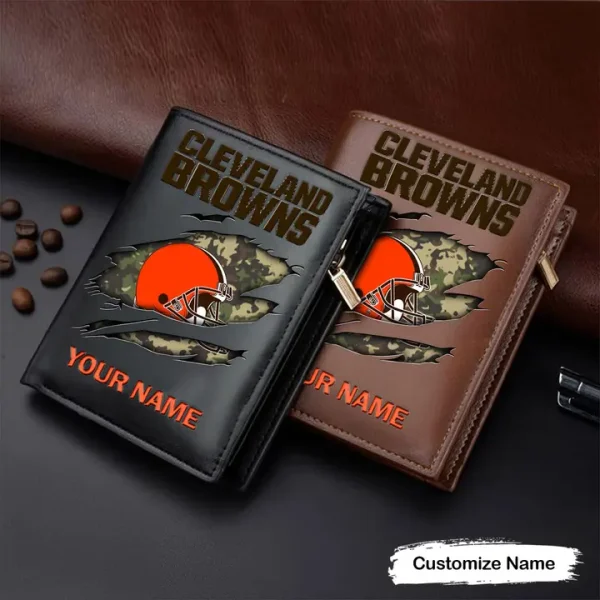 Cleveland Browns Leather Vertical Wallet SPTLVW031