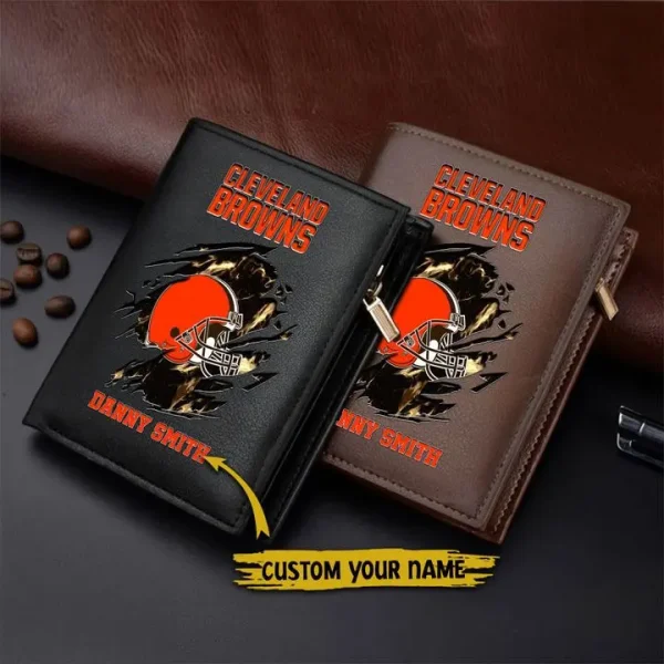 Cleveland Browns Leather Vertical Wallet SPTLVW033