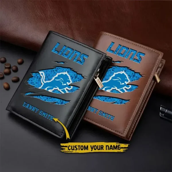 Detroit Lions Leather Vertical Wallet SPTLVW039