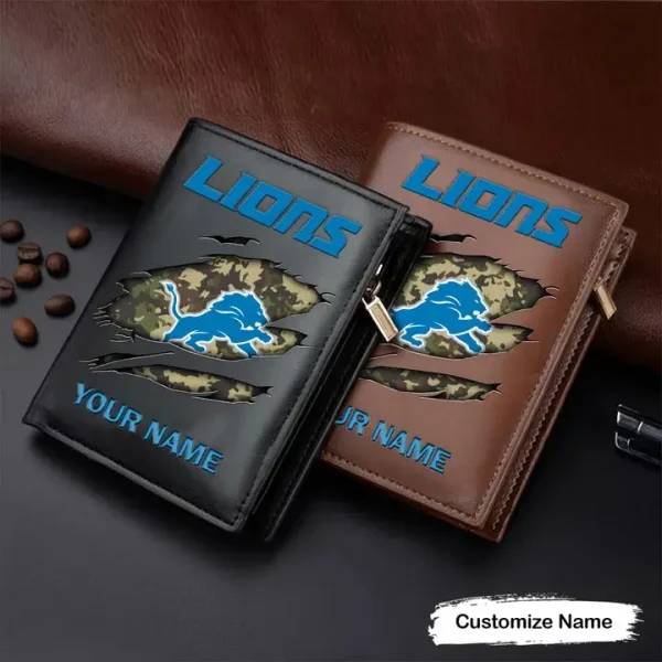 Detroit Lions Leather Vertical Wallet SPTLVW040