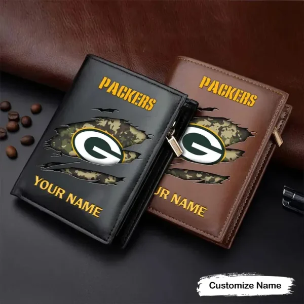 Green Bay Packers Leather Vertical Wallet SPTLVW043