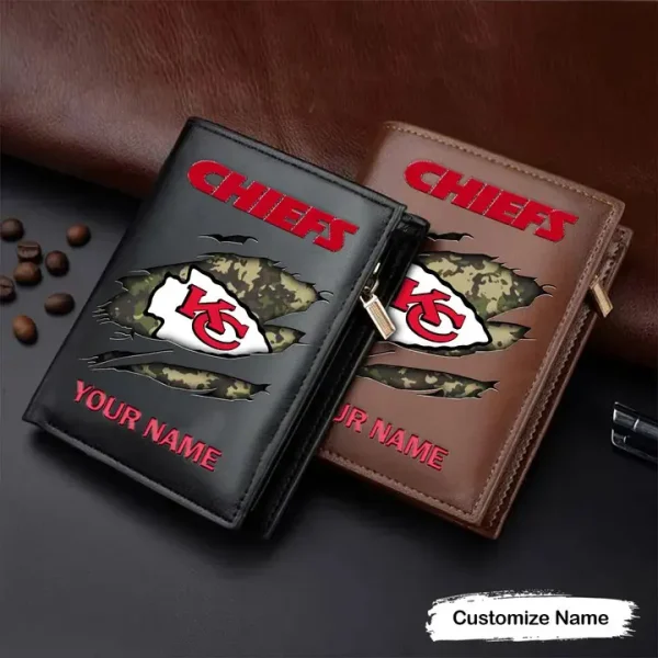 Kansas City Chiefs Leather Vertical Wallet SPTLVW055