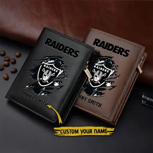 Las Vegas Raiders Leather Vertical Wallet SPTLVW056