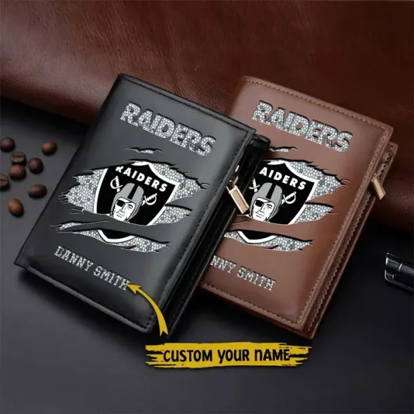 Las Vegas Raiders Leather Vertical Wallet SPTLVW057