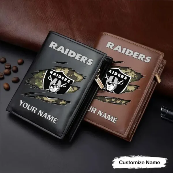 Las Vegas Raiders Leather Vertical Wallet SPTLVW058