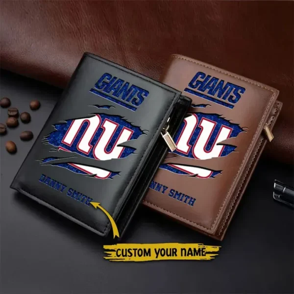 New York Giants Leather Vertical Wallet SPTLVW077