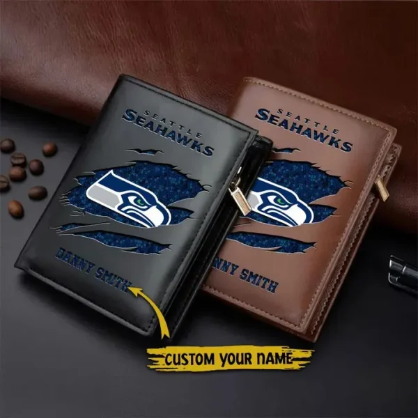 Seattle Seahawks Leather Vertical Wallet SPTLVW088