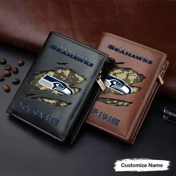 Seattle Seahawks Leather Vertical Wallet SPTLVW089