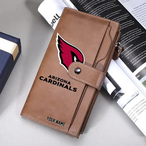 Arizona Cardinals Personalized Long Leather Wallet Special Gifts For Fans SPTLLW009