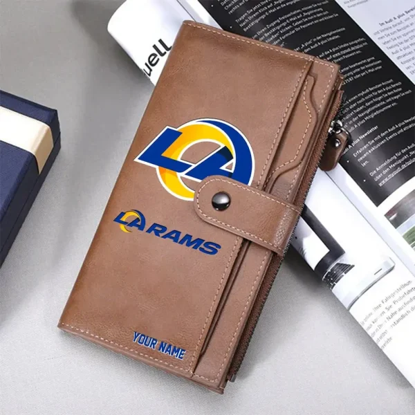 Los Angeles Rams Personalized Long Leather Wallet Special Gifts For Fans SPTLLW010